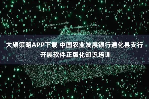 大旗策略APP下载 中国农业发展银行通化县支行 开展软件正版化知识培训