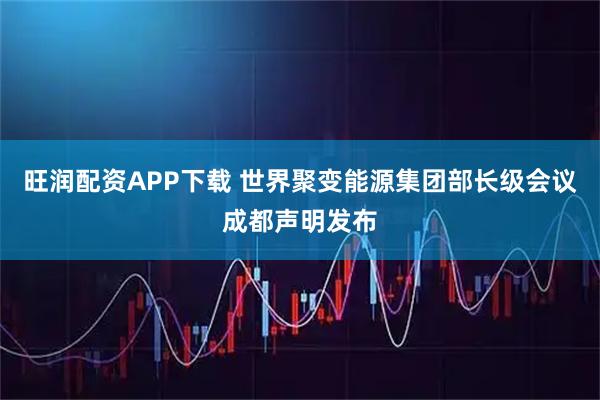 旺润配资APP下载 世界聚变能源集团部长级会议成都声明发布