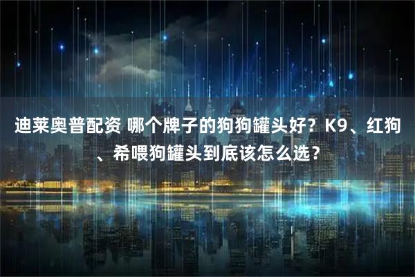 迪莱奥普配资 哪个牌子的狗狗罐头好？K9、红狗、希喂狗罐头到底该怎么选？